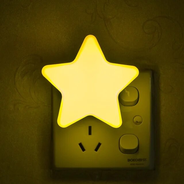 Smart Star LED Night Light with Auto Sensor - Plug & Play for Safe Home Navigation