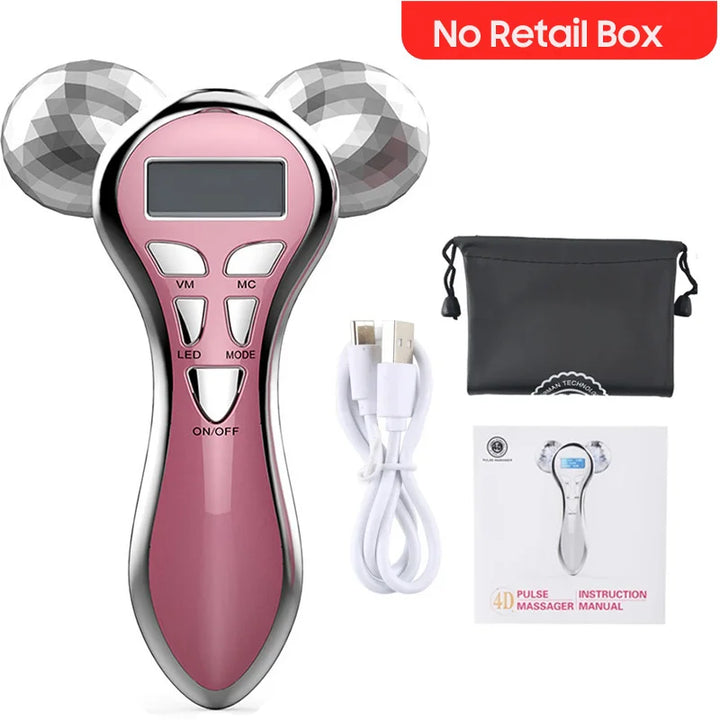 4D Microcurrent Face Lifting Roller Massager