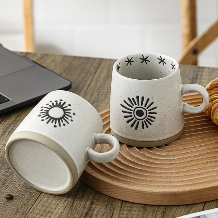 Japanese Hand-Painted Ceramic Coffee Mug