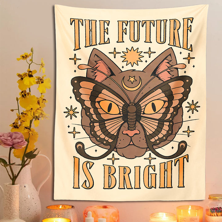 Sun Moon Cat Tapestry Wall Hanging