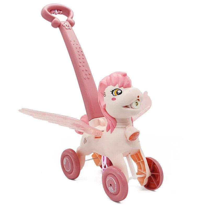 Electric Unicorn Bubble Cart with Music & Lights: A Magical Playtime Experience