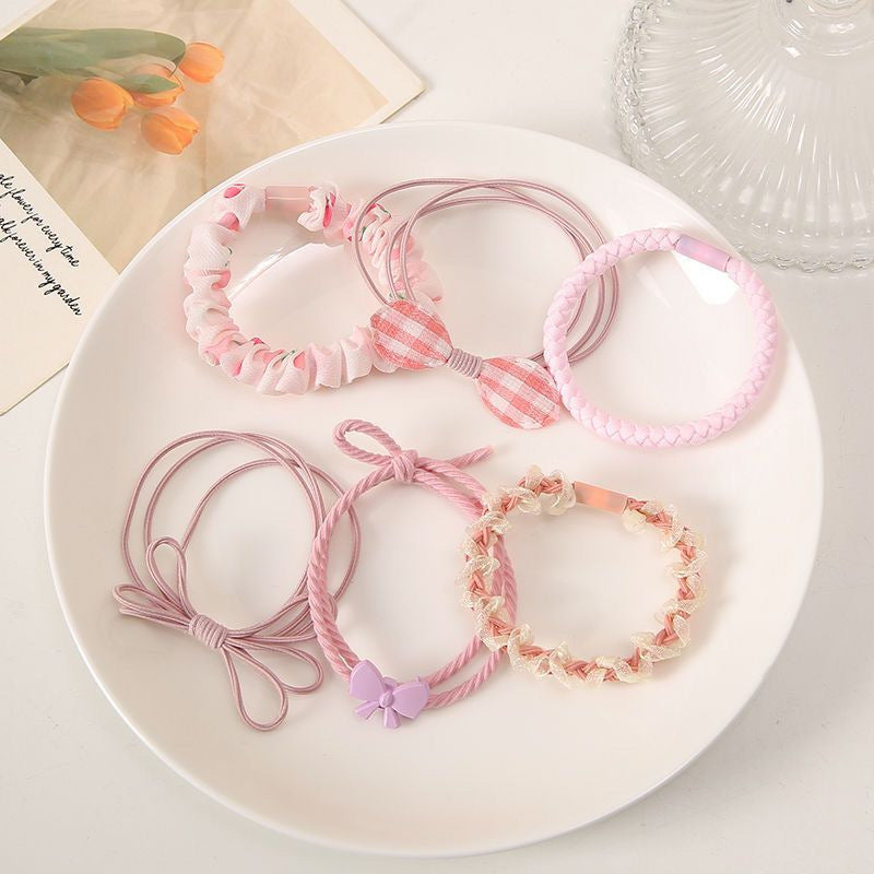 6Pcs Nylon Elastic Hair Bands for Women