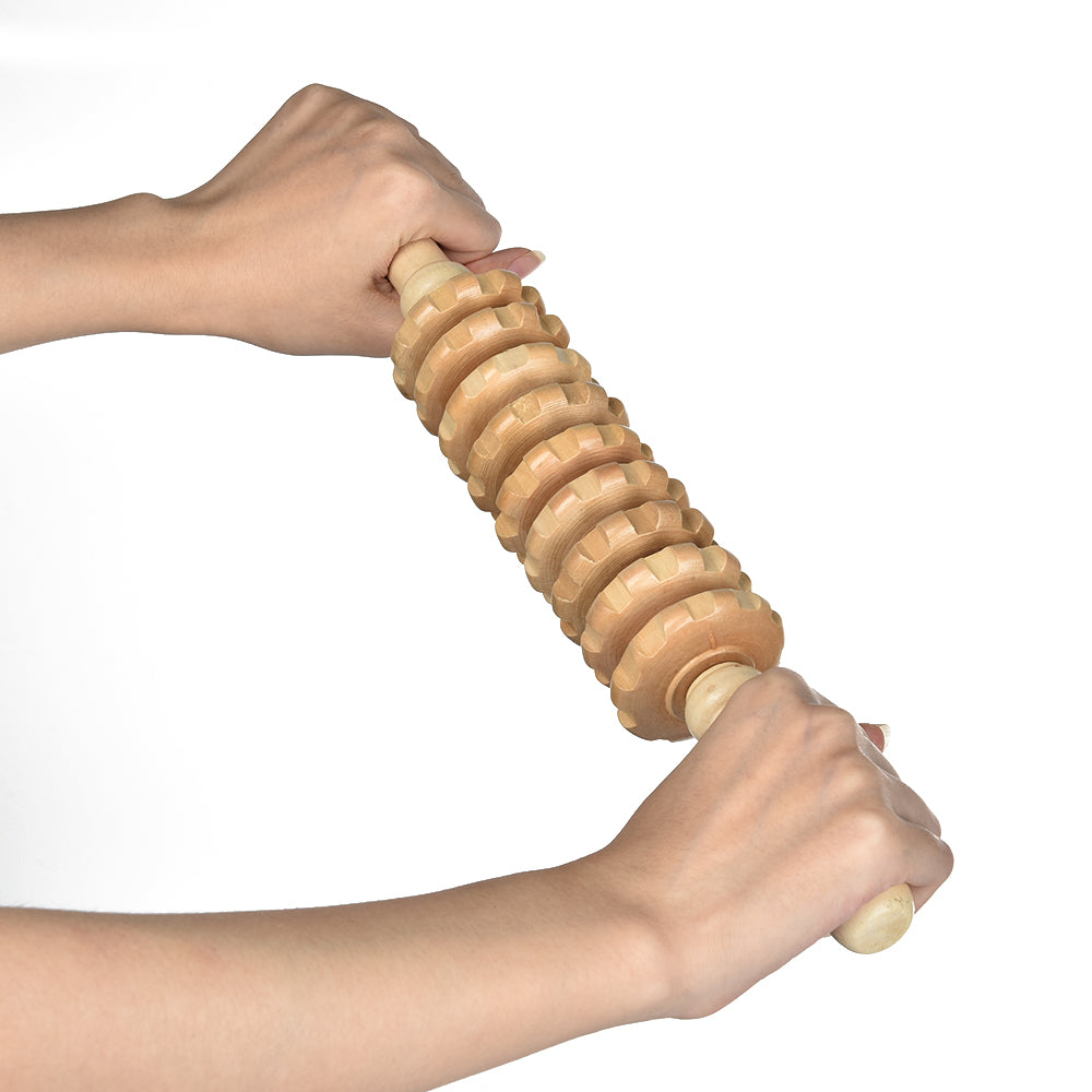 Wood Therapy Roller for Lymphatic Drainage and Muscle Relaxation