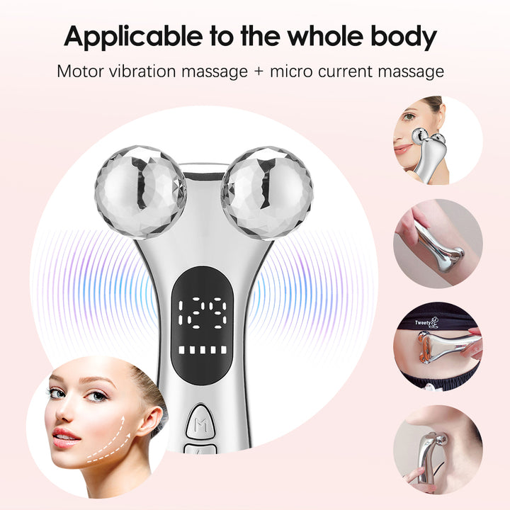 4D Roller Electric Micro-current Facial Lifting Massager