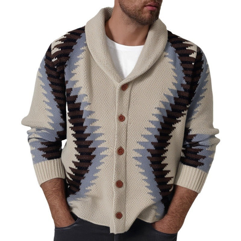 Men's Knitted Long-sleeved Thickened Sweater