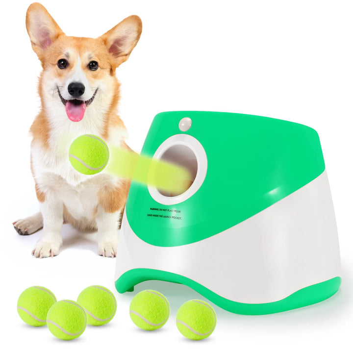 Compact Automatic Dog Tennis Ball Launcher: Interactive Pet Play & Exercise Toy