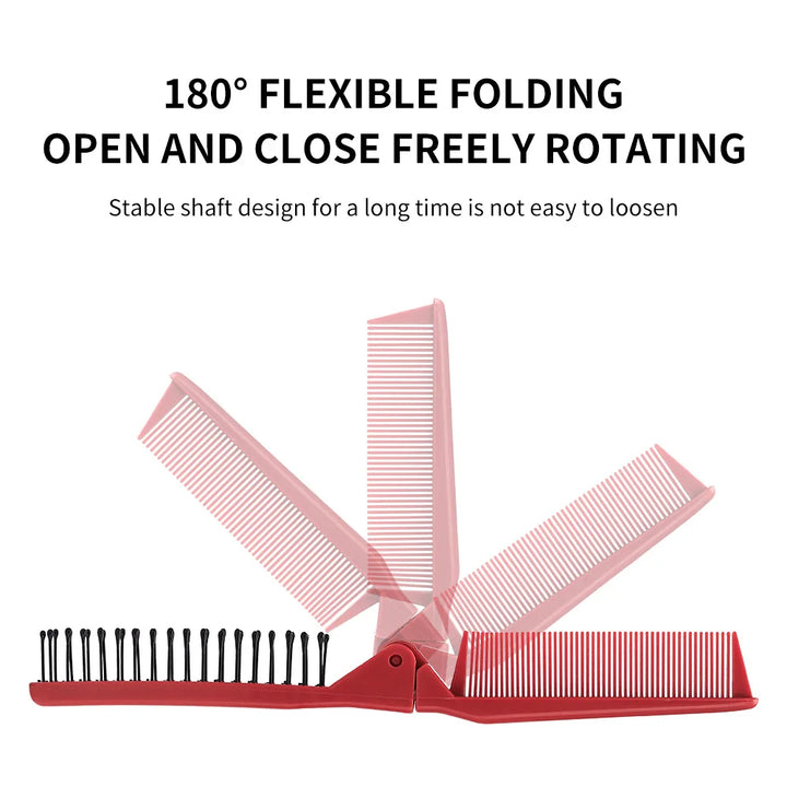 Mini Red Folding Pocket Comb