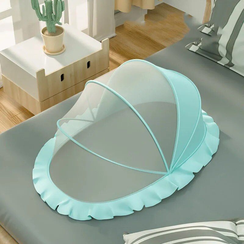 Foldable Baby Mosquito Net Canopy: Cartoon-Designed Protection for Infants