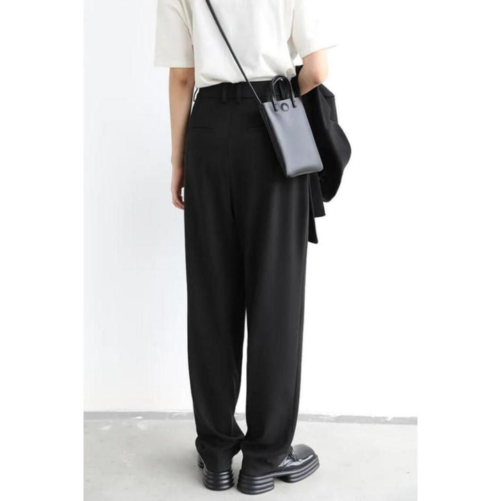 Elegant Twill Wide Leg Suit Pants for Women