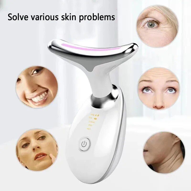 Face & Neck Lifting Vibratory Beauty Device: Anti-Wrinkle & Skin Rejuvenation Massager