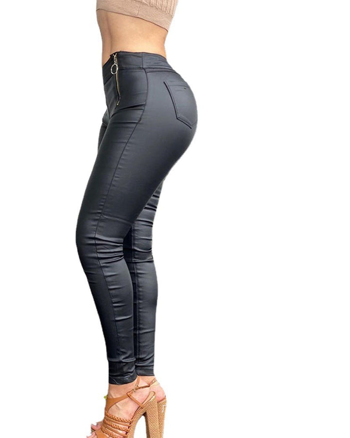 Women's Black Tight Pants In Europe And America