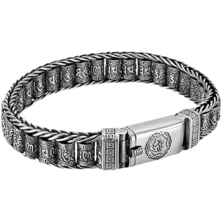 Hand Braided Passepartout Warp Wheel Bracelet For Men