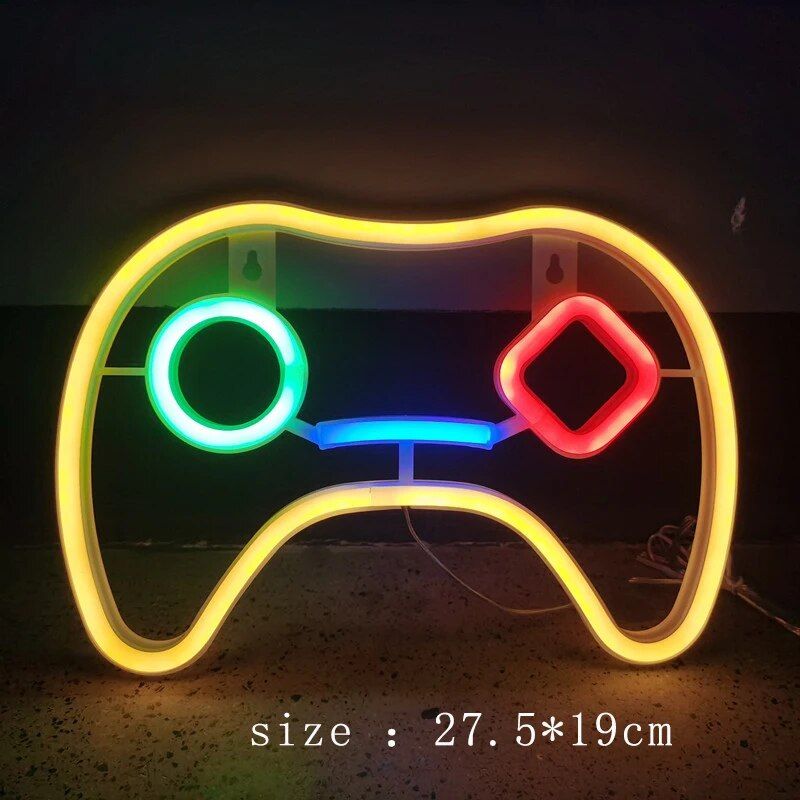 USB-Powered Neon Gaming Icon Light