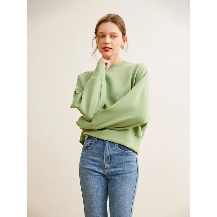 Viscose Blend O-Neck Sweatshirt