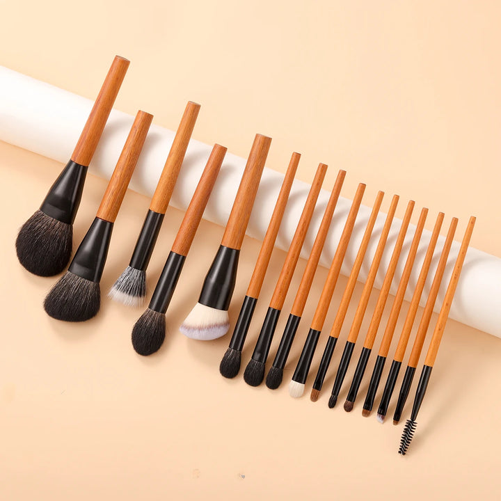 16PCS Natural-Synthetic Makeup Brush Set