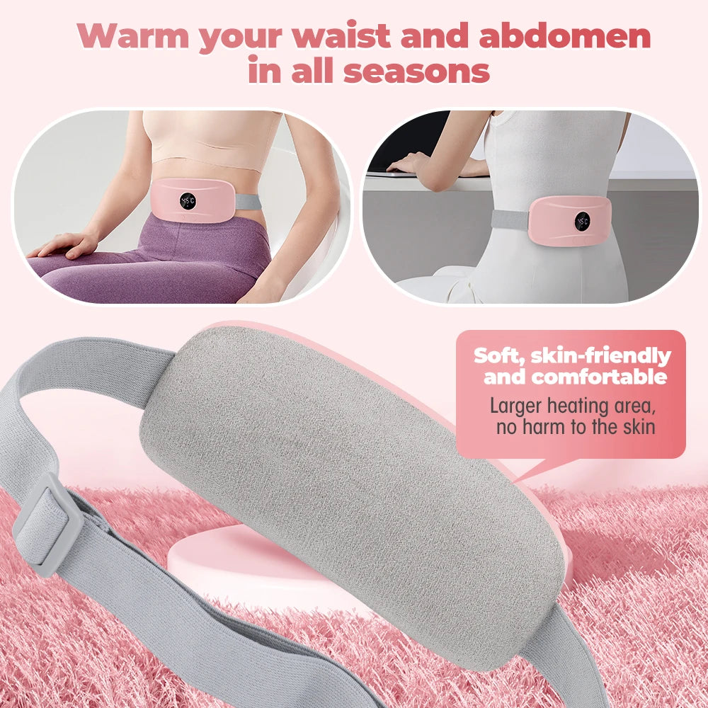 Adjustable Uterus Warming Belt with Heat and Vibration Therapy