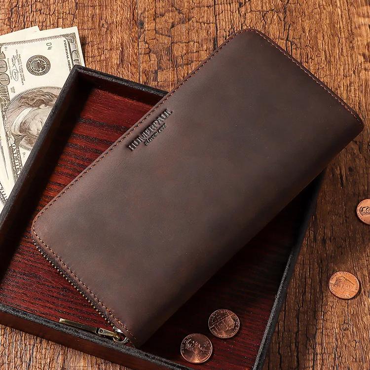 Genuine Leather RFID Blocking Men's Wallet