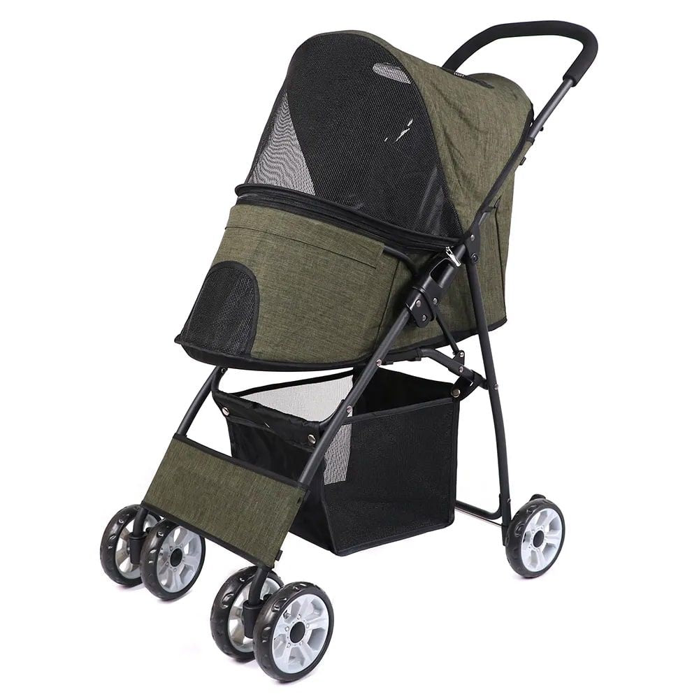 Lightweight Pet Stroller for Dogs & Cats with 360° Rotating Wheels