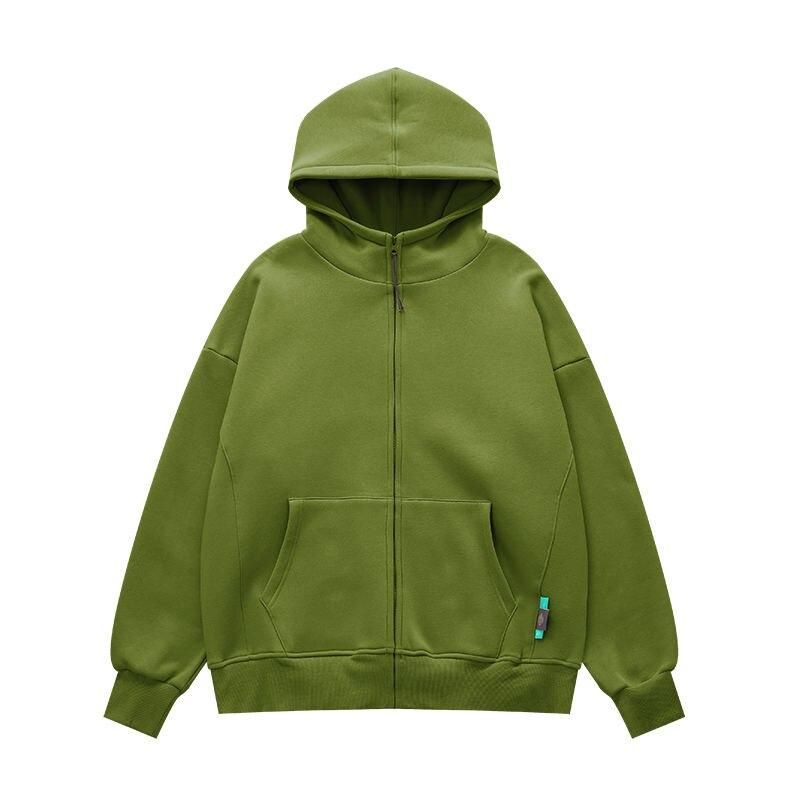 Unisex Fleece Lined Oversized Zip Up Hoodie