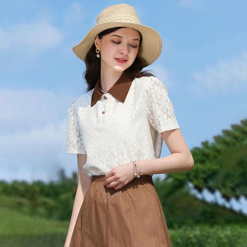 Summer Elegance Lace Blouse