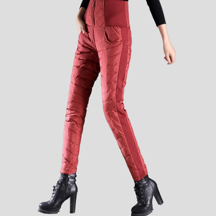 Thin Women's Down Pants For Outer Wear