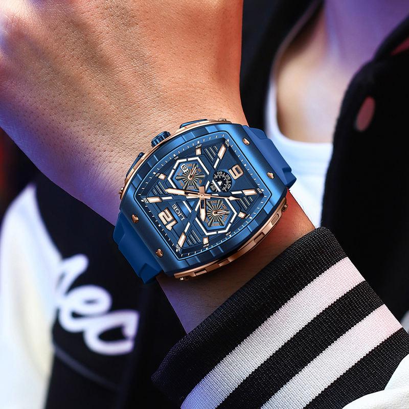 Luxury Square Waterproof Chronograph Watch