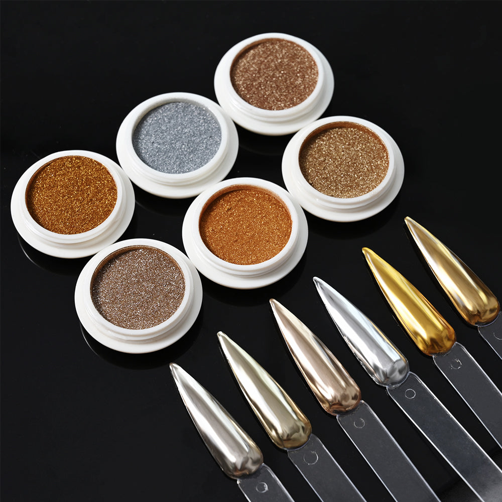 6 Pcs Mirror Chrome Metallic Dust