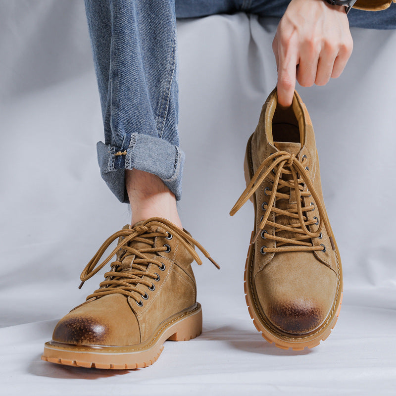 Men's Suede Ankle Boots for Outdoor and Work