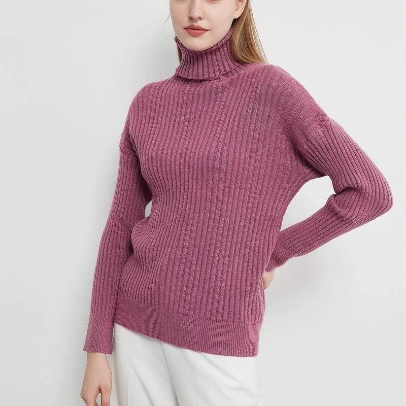 Autumn Winter Elegant Turtleneck Pullover Sweater