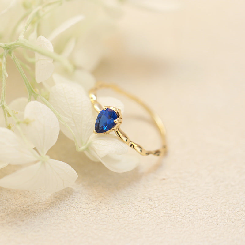 Japanese Light Jewelry Akado  Sapphire Ring