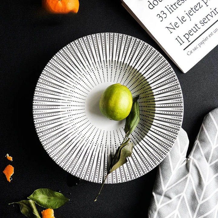 Elegant Ceramic Deep Plates for Pasta, Soup, and Salads