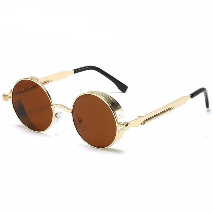 Round Metal Steampunk Sunglasses