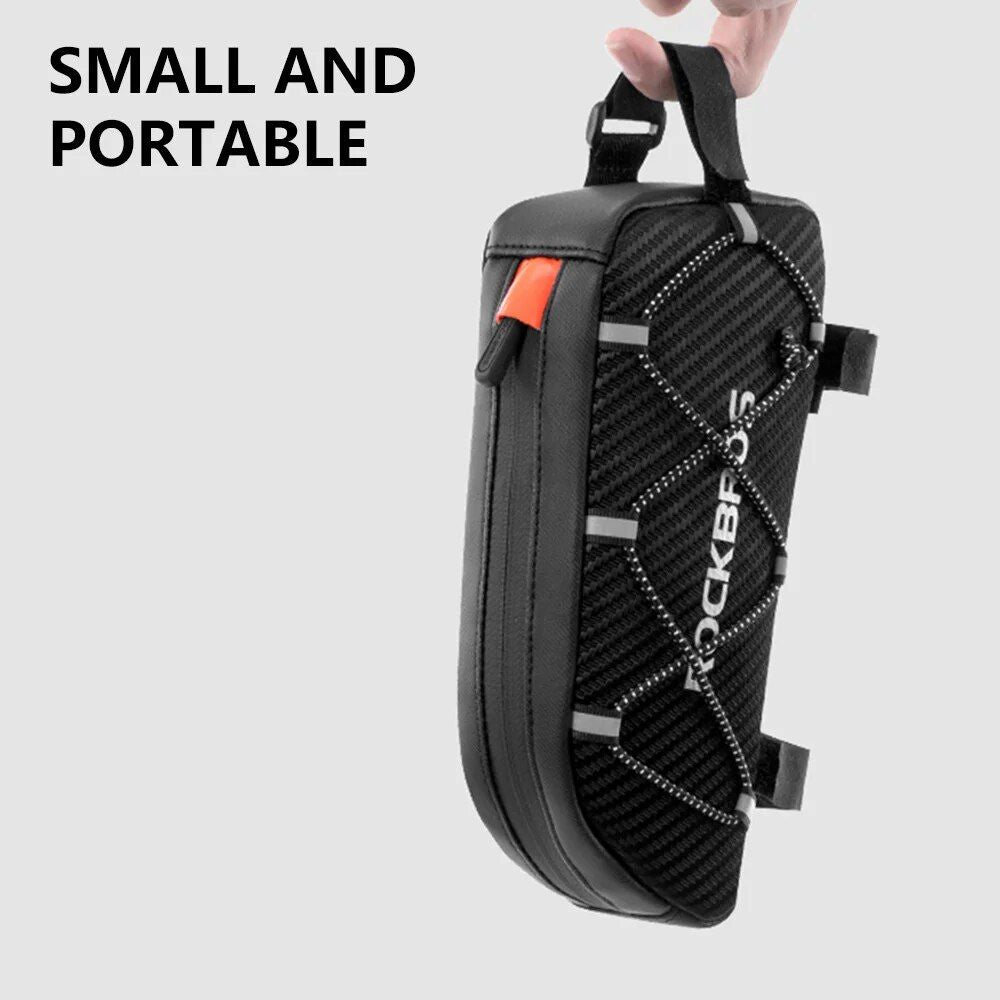 Compact Reflective Cycling Handlebar Bag