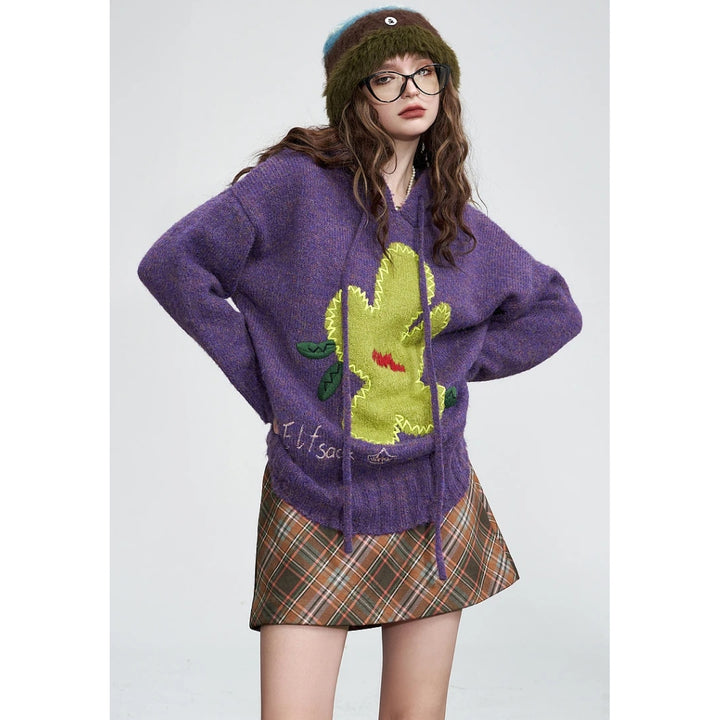 Cozy Purple Hoodie Sweater for Women