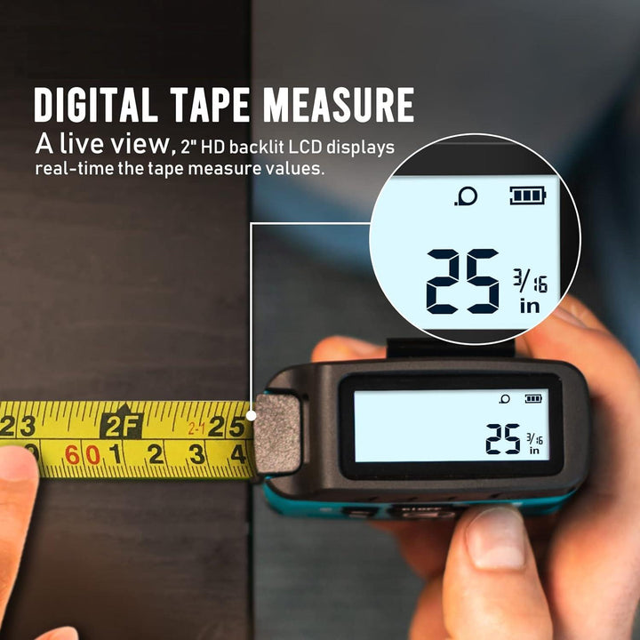 40M 2-In-1 Digital Laser Tape Measure & Rangefinder