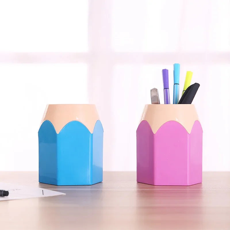 Creative Pen Vase Desk Organizer - Pencil Pot, Makeup Brush Holder, Stationery Desk Tidy