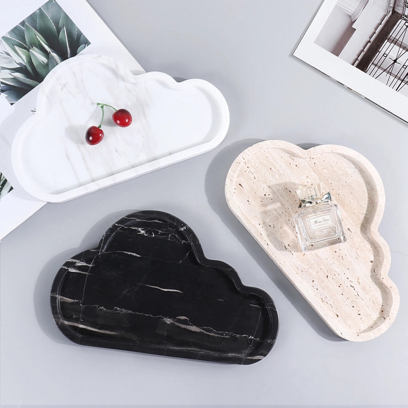 Cloud Shap Natural Marble Vanity Tray