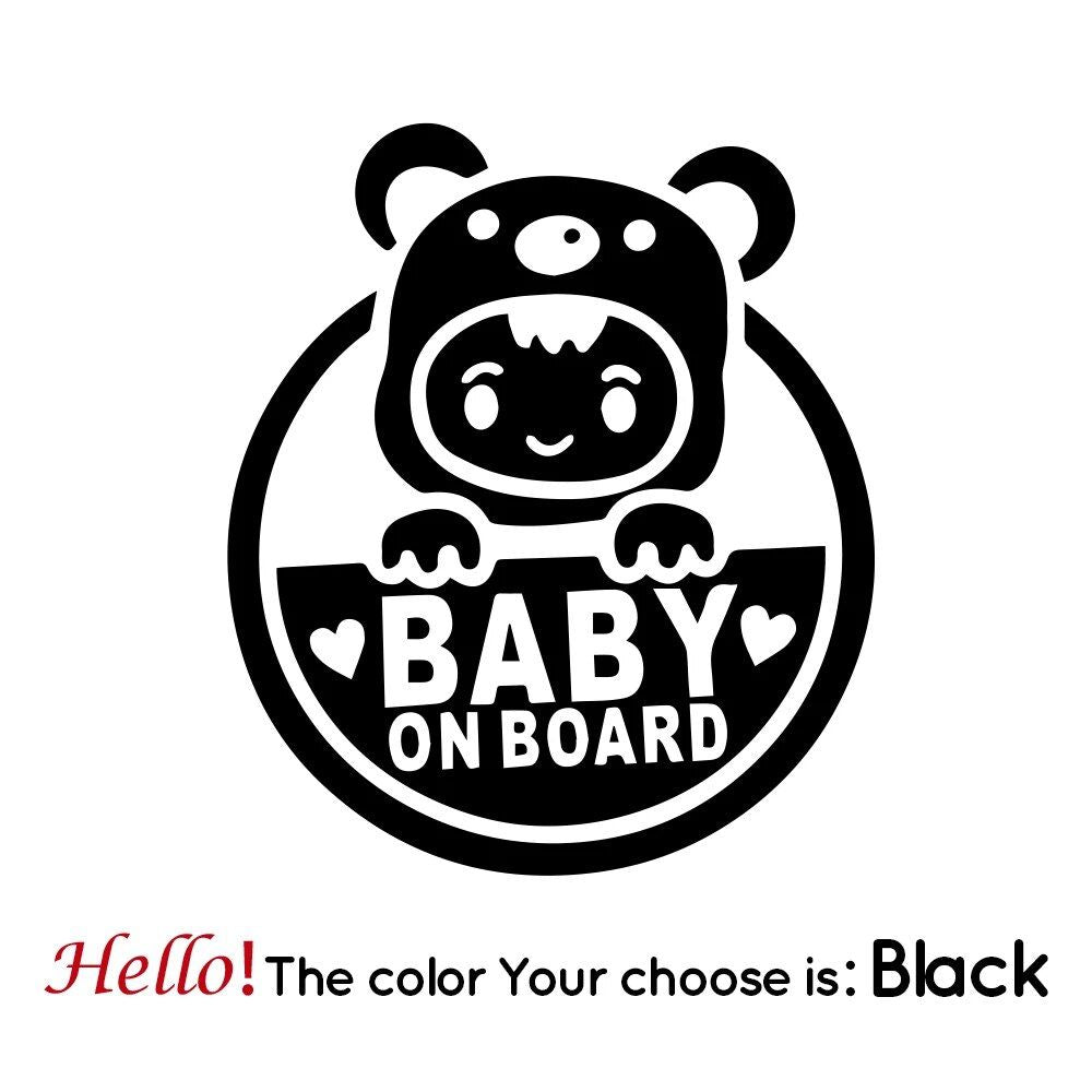 Reflective 'Baby on Board' Vinyl Car Decal