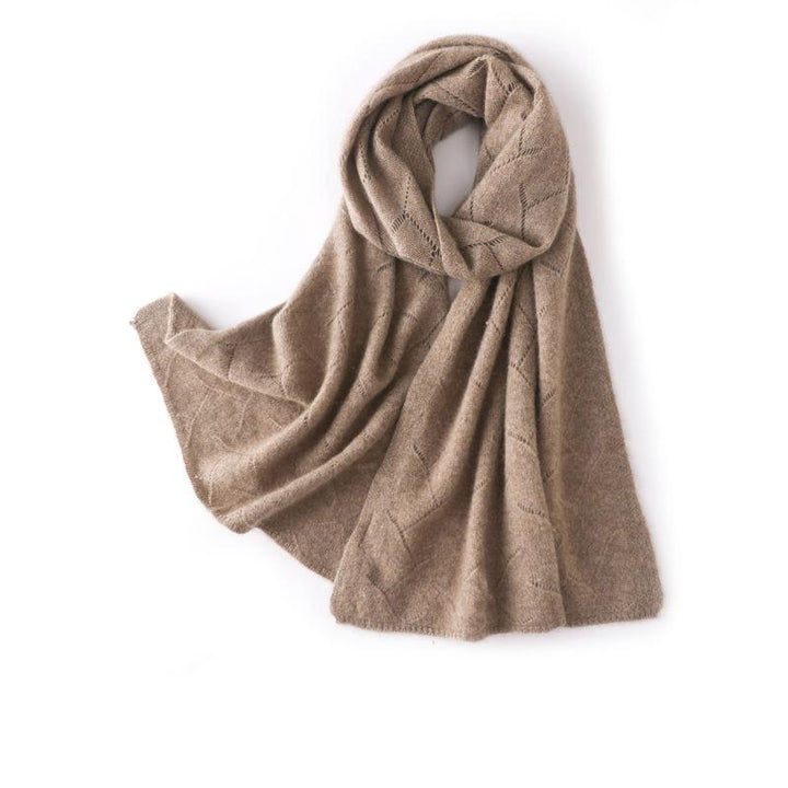 100% Goat Cashmere Knitted Scarf - Soft & Warm