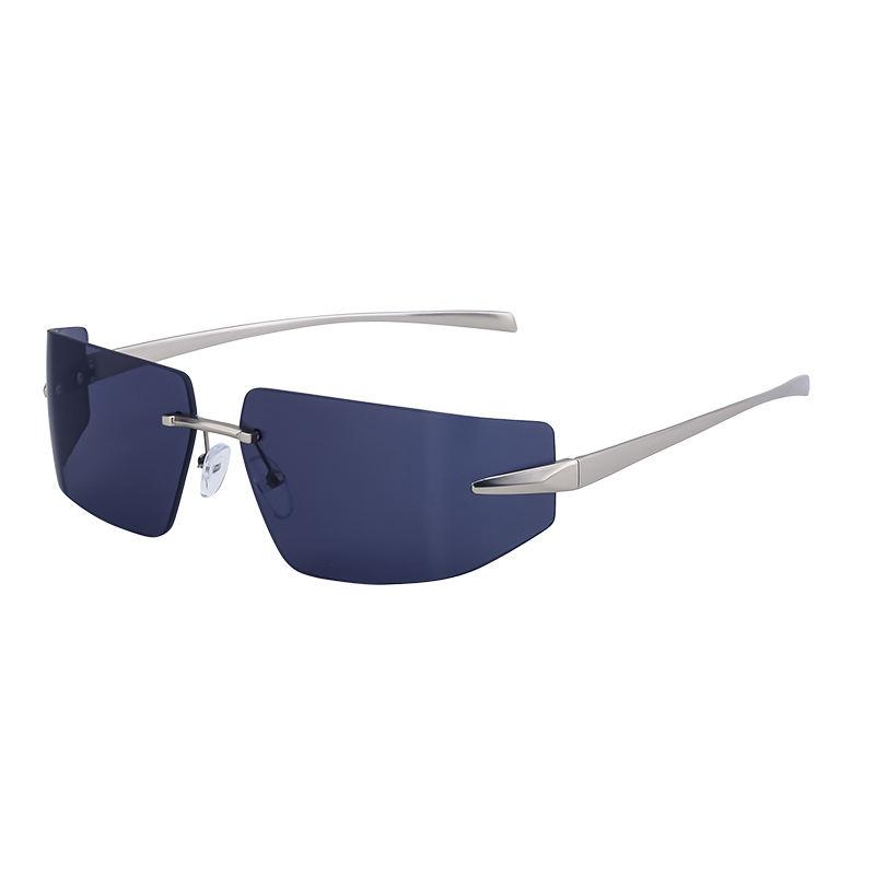 Luxury Rimless Rectangular Sunglasses