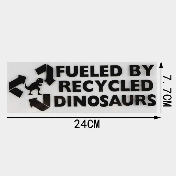 Recycled Dinosaurs - Eco-Inspired Vinyl Car Decal