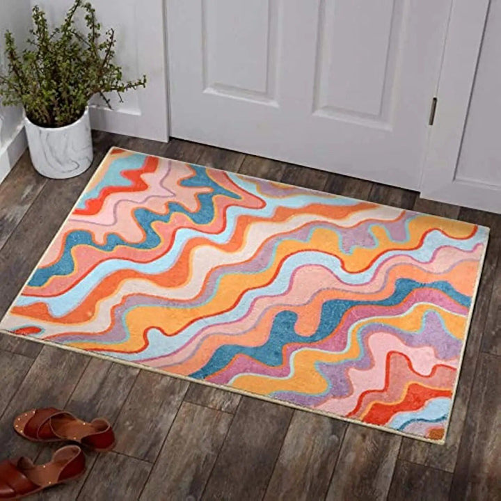 Colorful Striped Vintage Rug