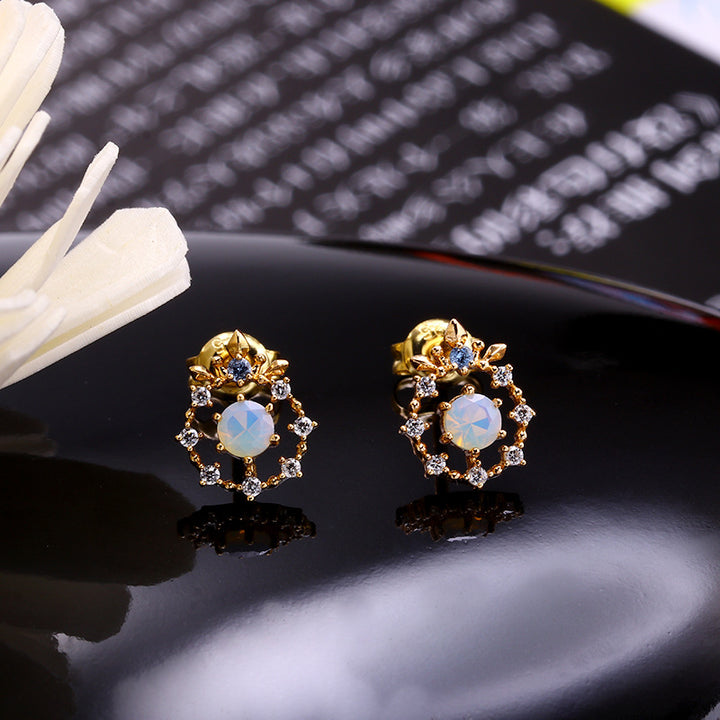 Women's Zircon Anti Allergy Earrings