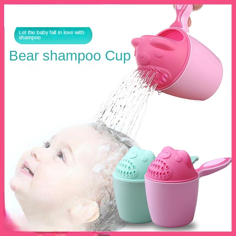 Baby Cartoon Bathing Toy & Shampoo Cup Combo