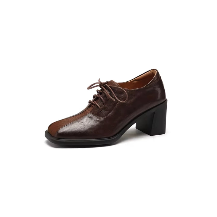 Genuine Leather Lace-Up Oxford Shoes