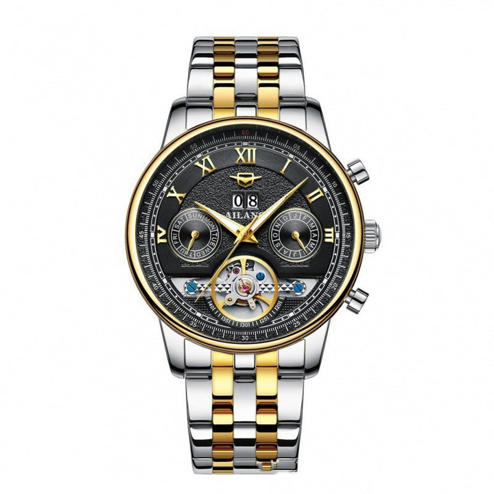 Automatic Mechanical Sun Moon Stars Business Men's Watch