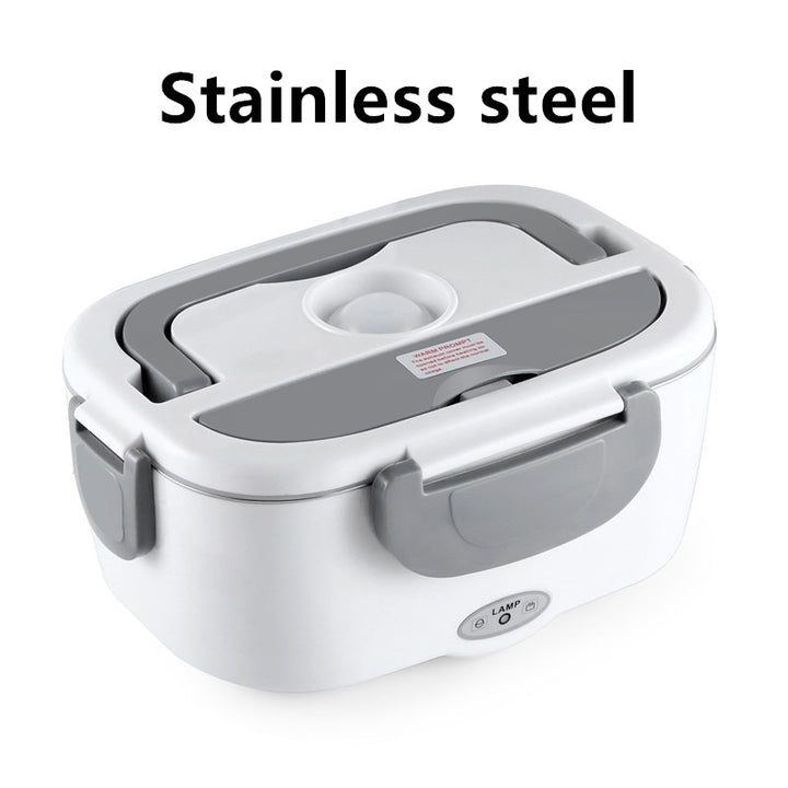 Kitchen Electric Heated Lunch Box Stainless Steel School Car Picnic Food Heating Heater Food Warmer Container