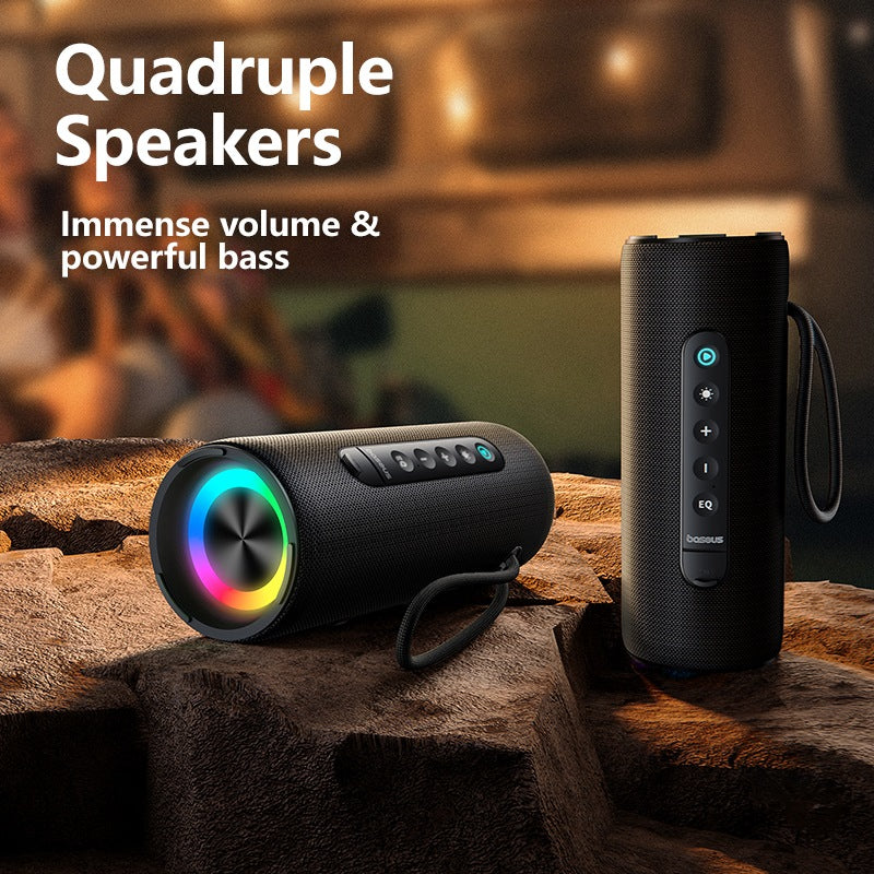 Portable Wireless Bluetooth Speaker with IPX5 Waterproof and RGB Ambient Light