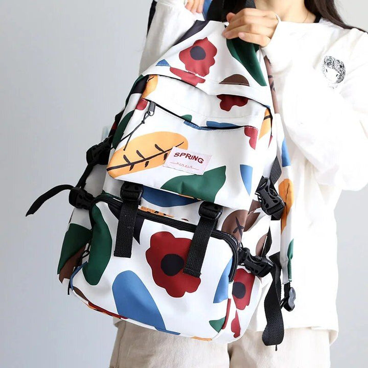 Stylish Geometric Waterproof Backpack for Women