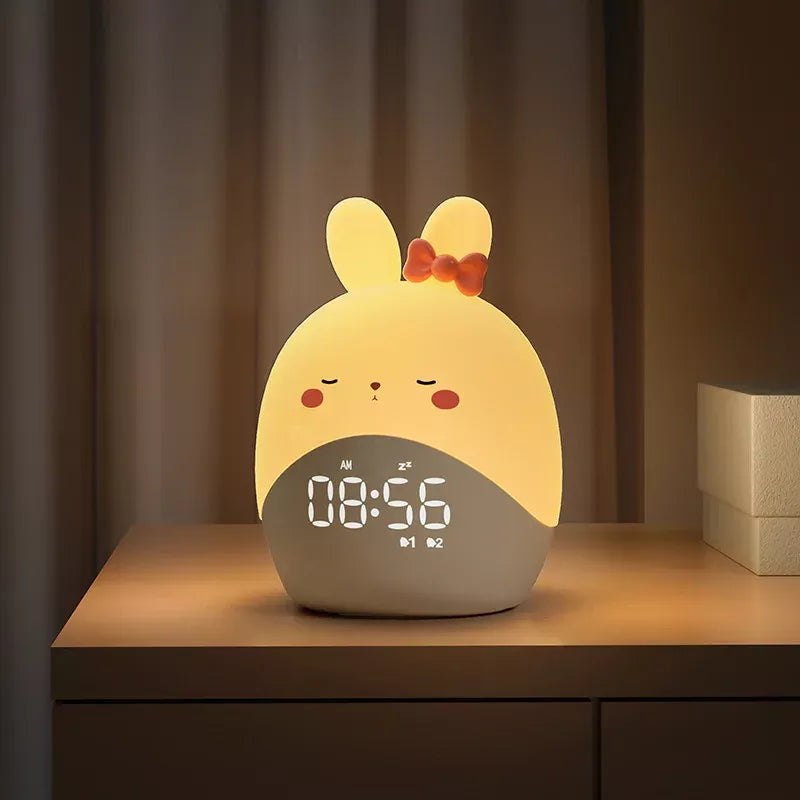 Rabbit & Duck LED Smart Alarm Clock with Night Light